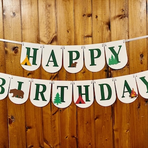 Ein Happy Camper Erster Geburtstag Party Dekoration Bundle - Happy Camper Geburtstag Thema Dekor - Handgemachte Partydekorationen