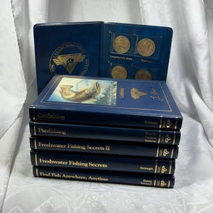 Book Set (5) North American Fishing Club Angler's Library PLUS Collector's Medallions Set