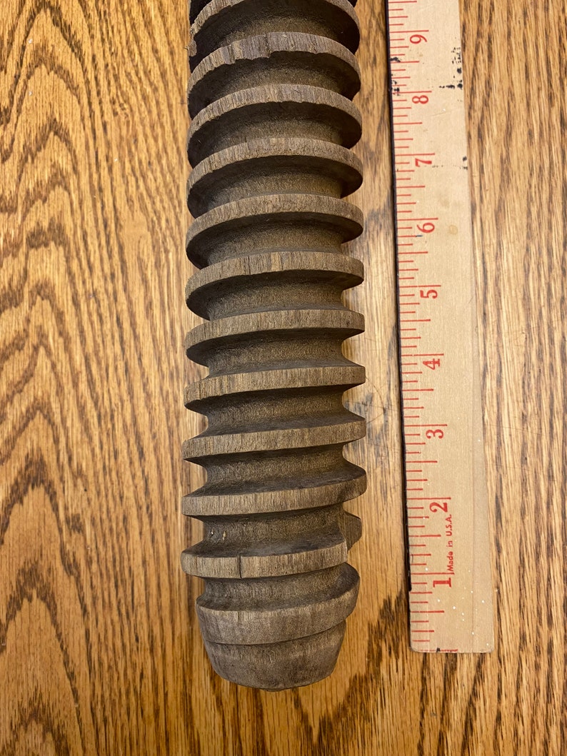 Vintage Giant 24 Carved Wood Screw Press Screw Etsy