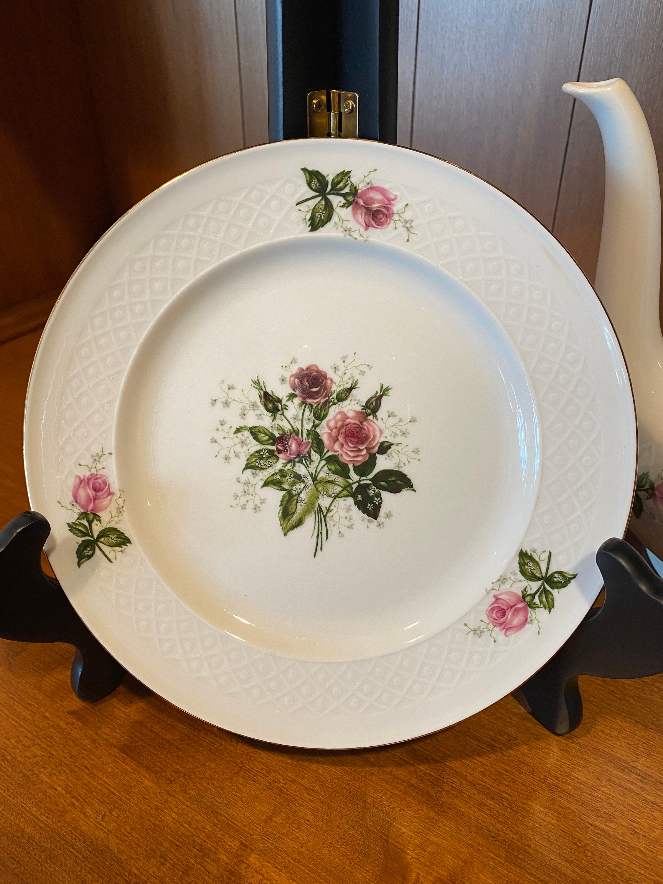 Vintage Seltmann Weiden Annabelle Bavaria Tea Set, Pink Rose China