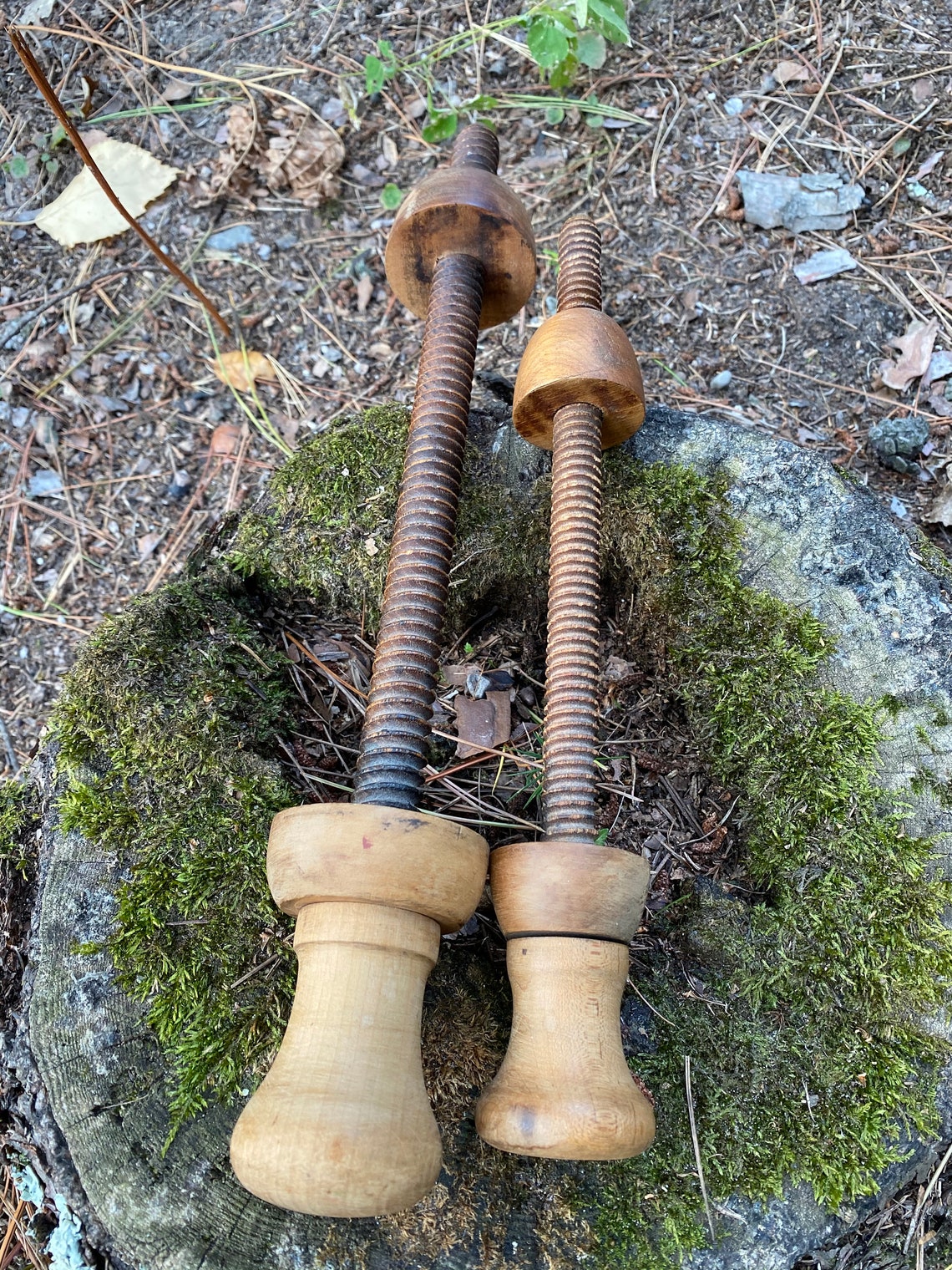 Antique Luthier Wooden Spool Clamps Stringed Instrument Etsy
