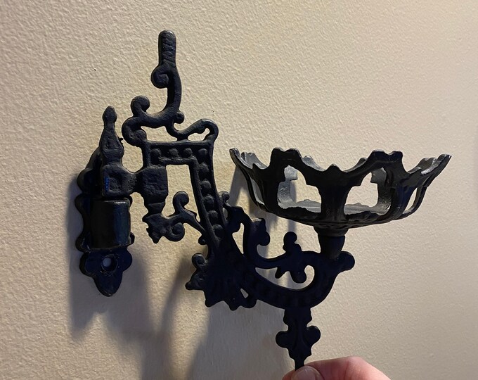 Victorian Cast Iron Kerosene Lamp Wall Bracket Swinging Etsy