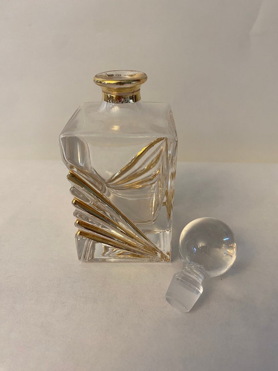 Vintage Crystal Art Deco Style Perfume Bottle You… - image 6