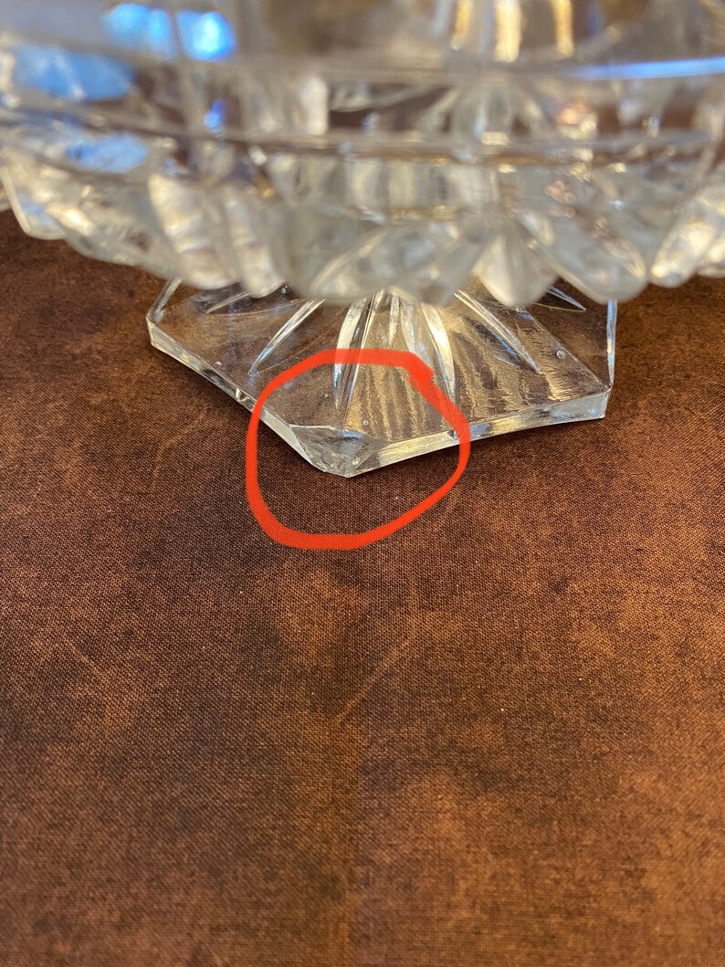 Large Lovely Pressed Glass Fruit Compote Pedestal Bowl Etsy