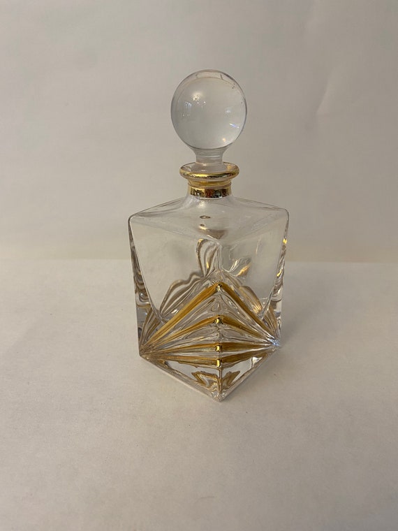 Vintage Crystal Art Deco Style Perfume Bottle You… - image 5