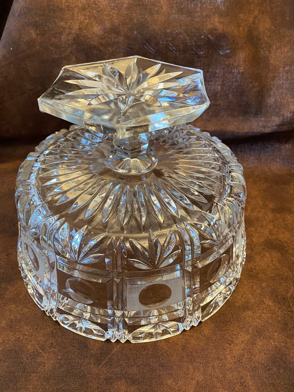 Large Lovely Pressed Glass Fruit Compote Pedestal Bowl Etsy