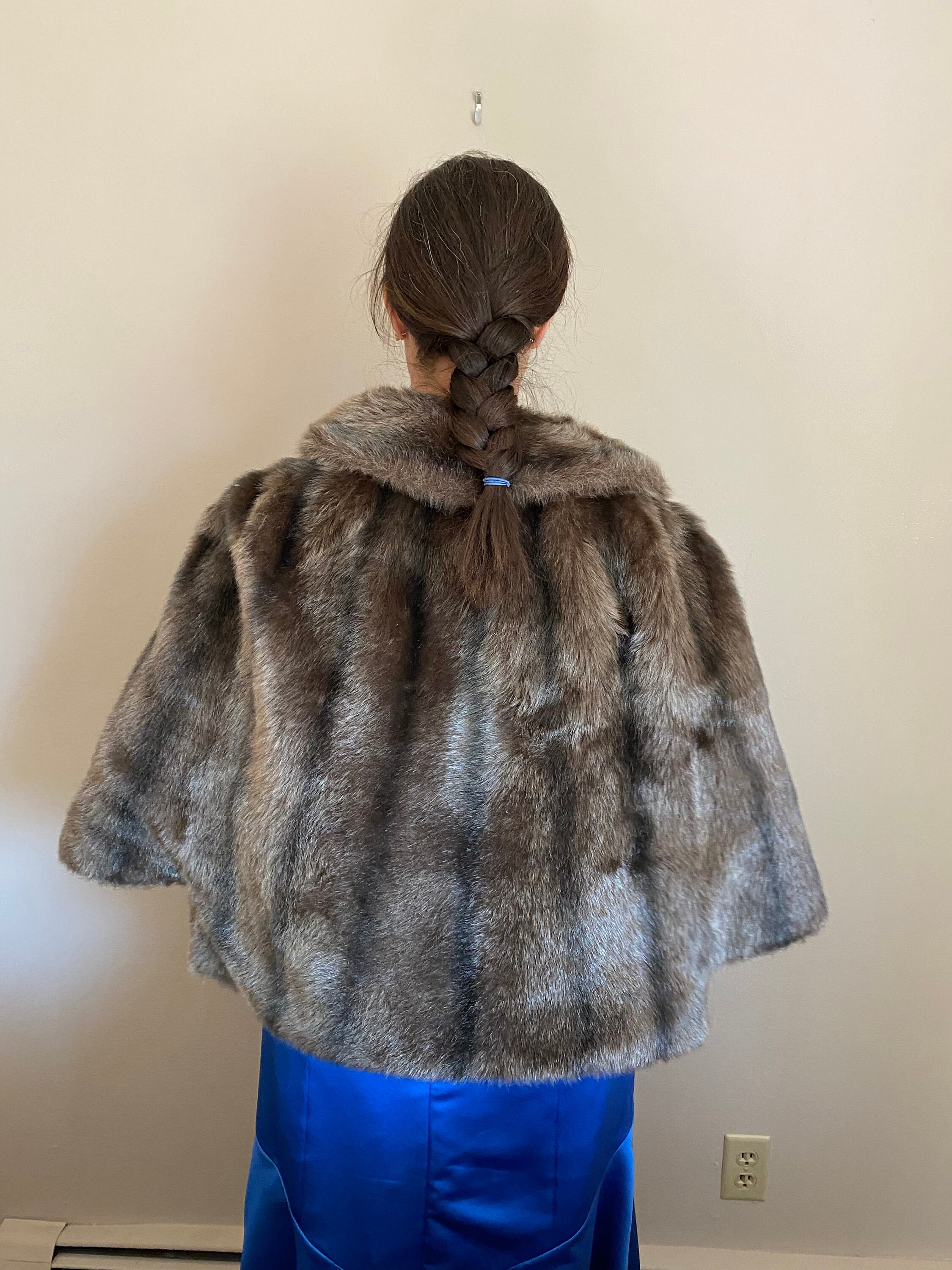 Vegan Faux Mink Fur Capelet Regina Glenara de Glenoit 1950 con Etsy