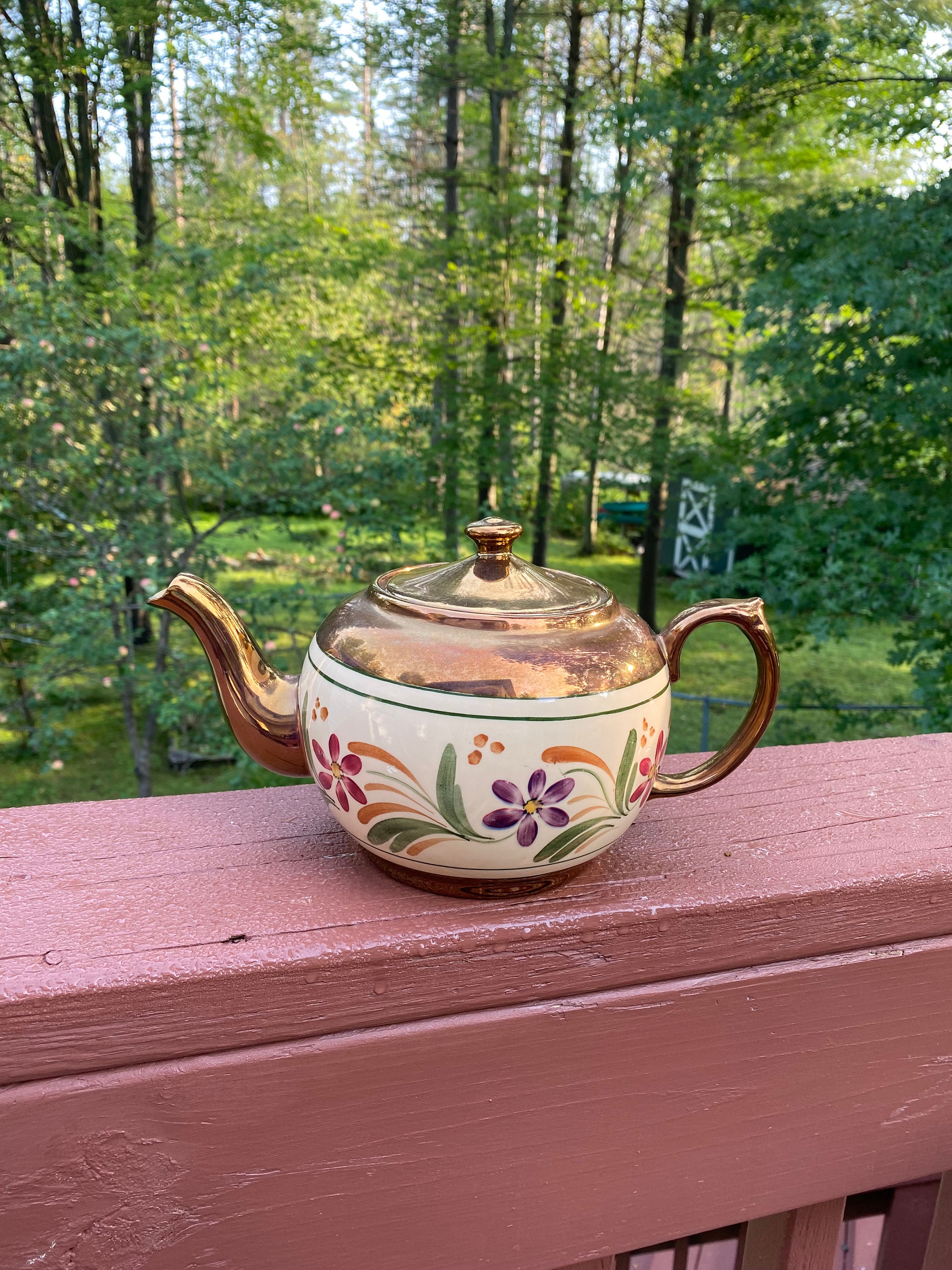 Vintage Wade Heath Copper Luster Teapot - Etsy
