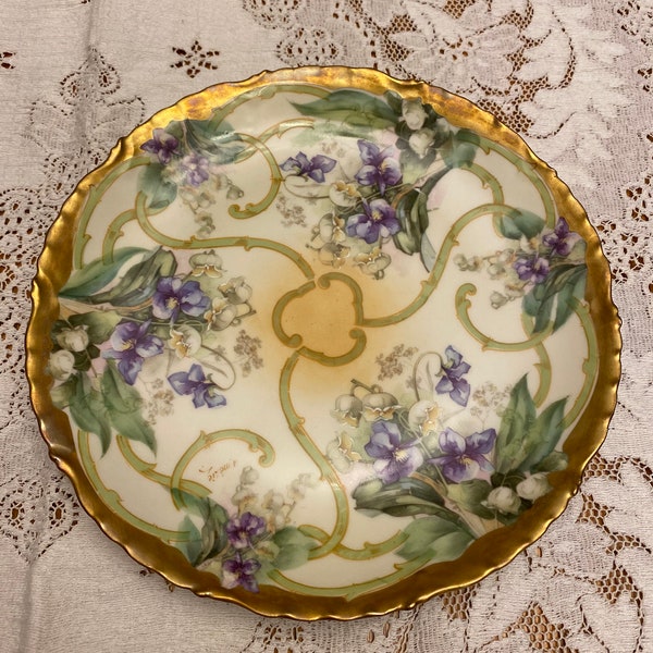 7 Antique Haviland Limoge France Hand Painted Floral Porcelain Plates- You Choose