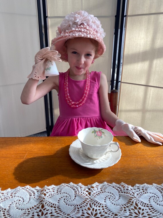Pink Tea Party Dress-Up Vintage Costume Gift Set for A Child #6