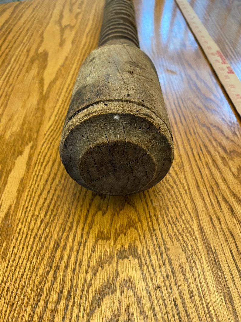 Vintage Giant 24 Carved Wood Screw Press Screw Etsy