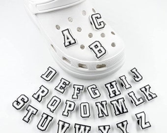 Letras del alfabeto completo A-Z Niños Niños Niñas Crocs Accesorios para colgantes de zapatos Jibbitz Paquete de 20