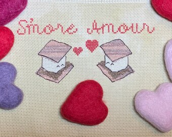 S'more Amour PDF Pattern | Valentine's Day Cross Stitch | Love
