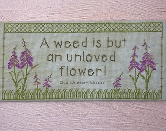 Unloved Flower Digital PDF | Cross Stitch Alaska Fireweed Pattern