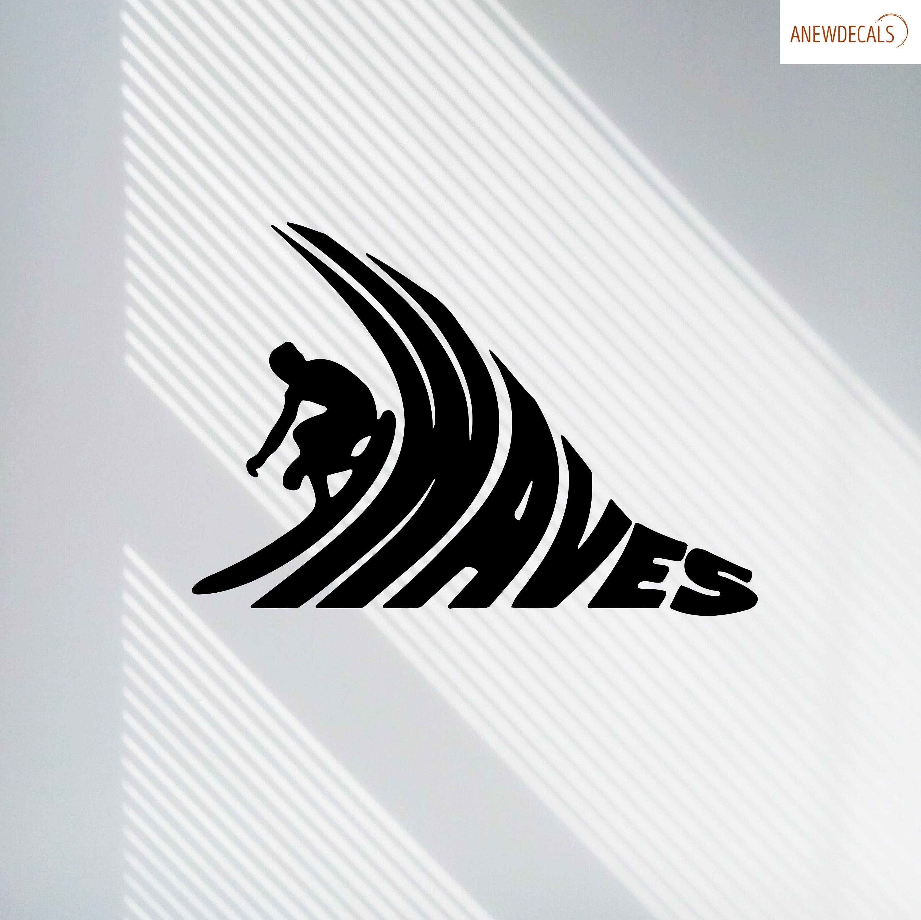 Greate Decal Surfer Word Wave Vinyl Wall Decal Surf Wave Etsy