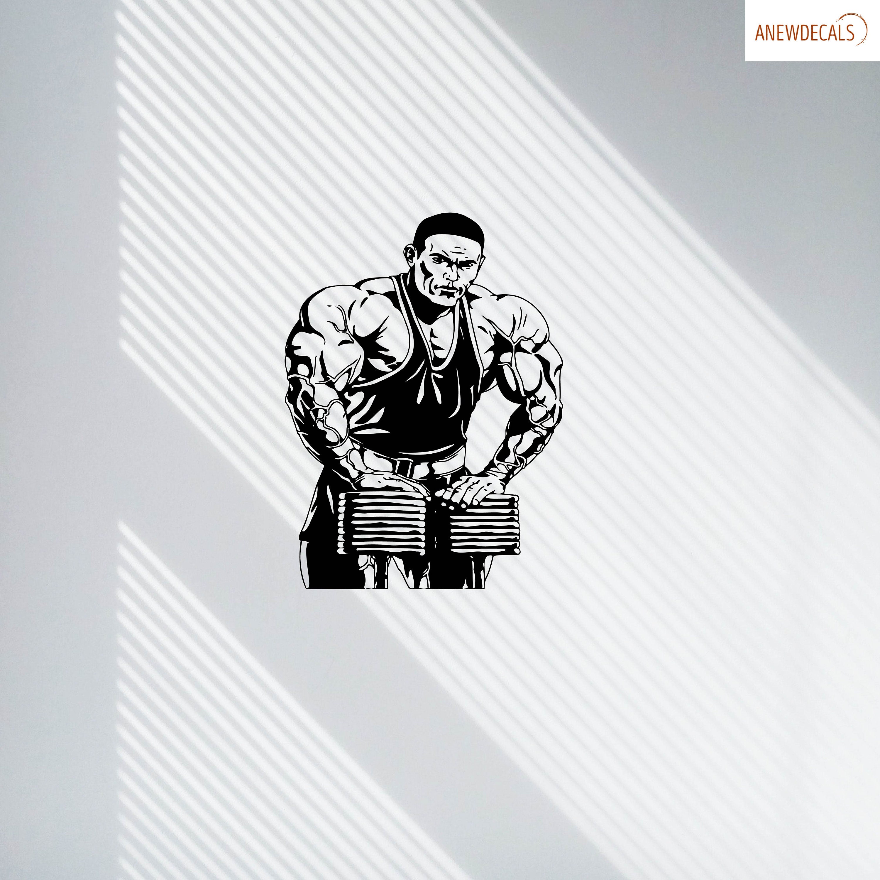 Powerlifting Wall Vinyl Sports Stickers Wall Decals Sports Etsy