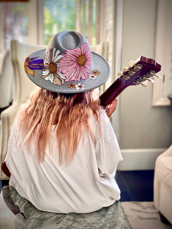 Flower Child Adult Rancher Fedora - Etsy display picture 2