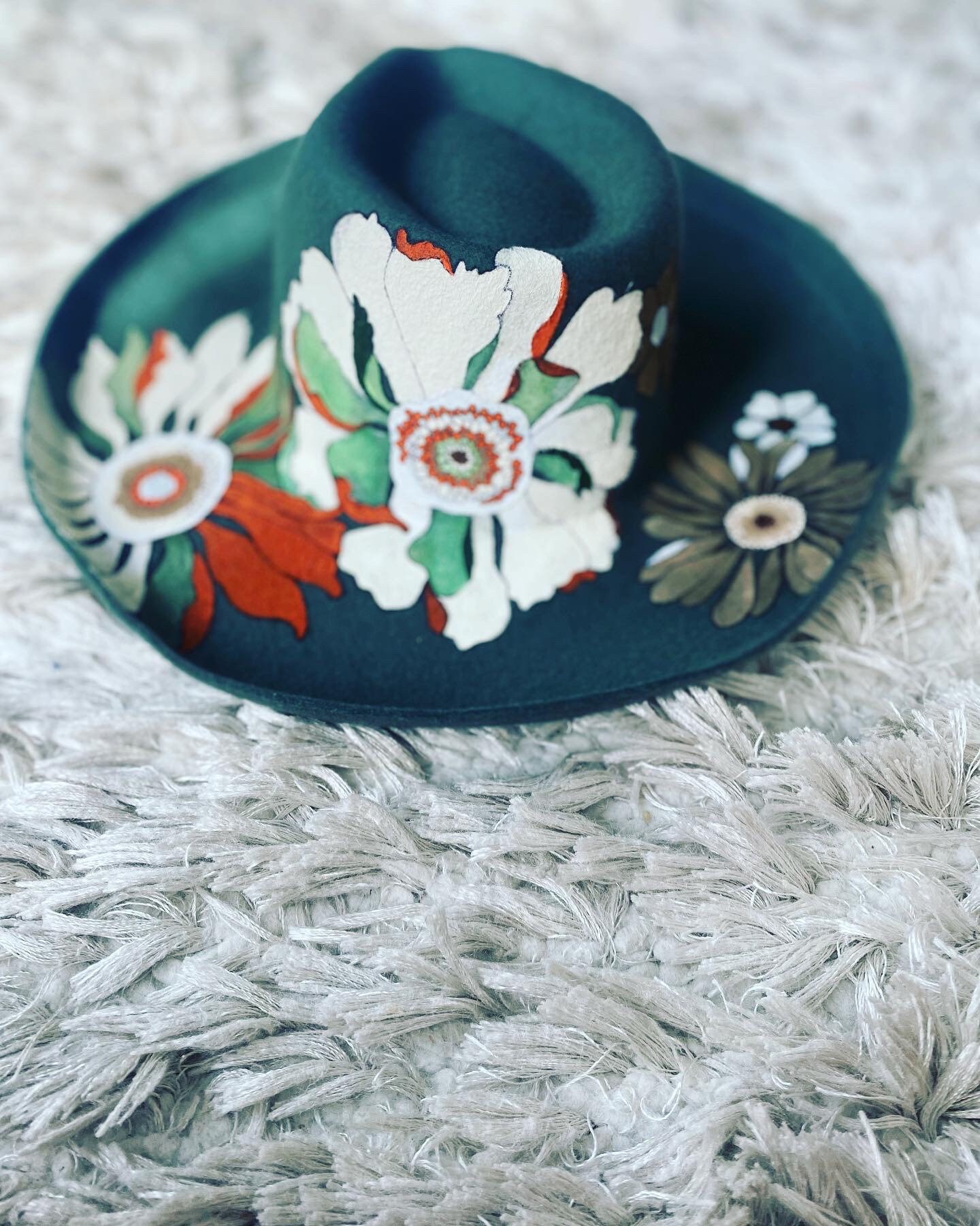 Women\'s Wide-Brim Sunflower Fedora Hat - Sage Green Vegan Suede Blank Fedora – Adjustable Hat for Hat Burning  main image 2