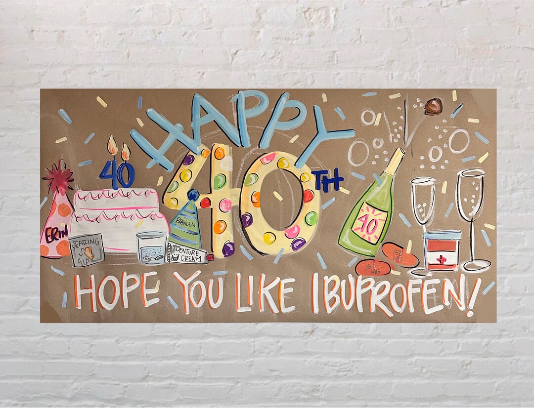 40TH BIRTHDAY BANNERS - Etsy