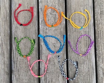 Lot de 10 bracelets tressés multicolores - Bracelets d'amitié tressés