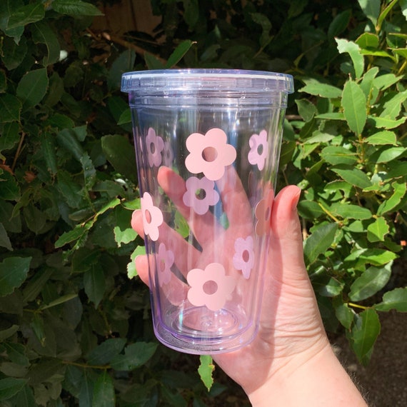 Daisy Beer Glass Can I Glass Coffee Cup I Soda Glass Can I Glass Can I Iced  Coffee Glass I Aesthetic Glass Beer Can I Beer Glass Cup