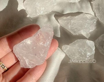 Wholesale Raw Clear Quartz Crystal, Rough Crystal Gemstone, Unpolished Natural Clear Quartz  , Clear Quartz  Raw Stone Chunk BULK | 3CM-5CM