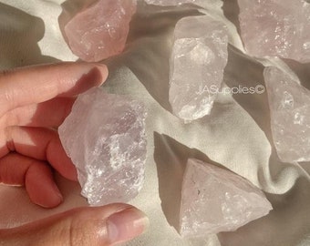 Wholesale Raw Natural Rose Quartz Crystal, Rough Crystal Gemstone, Unpolished Rose Quartz, Rose Quartz Raw Stone Chunk BULK | 3CM-5CM