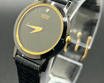 Vintage Seiko 1N00-0C99 Black Minimalist Dial Women’s Quartz Watch