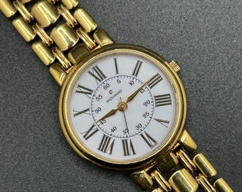 Reloj Movado ESQ vintage dorado de 27,7 mm con esfera blanca para mujer - 87.47.826