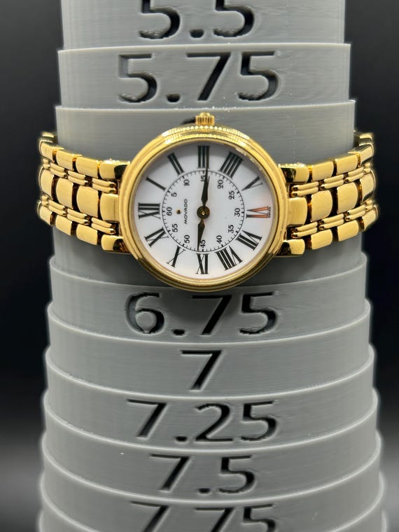 Vintage Movado ESQ Gold Tone 27.7mm White Dial Women display picture 3