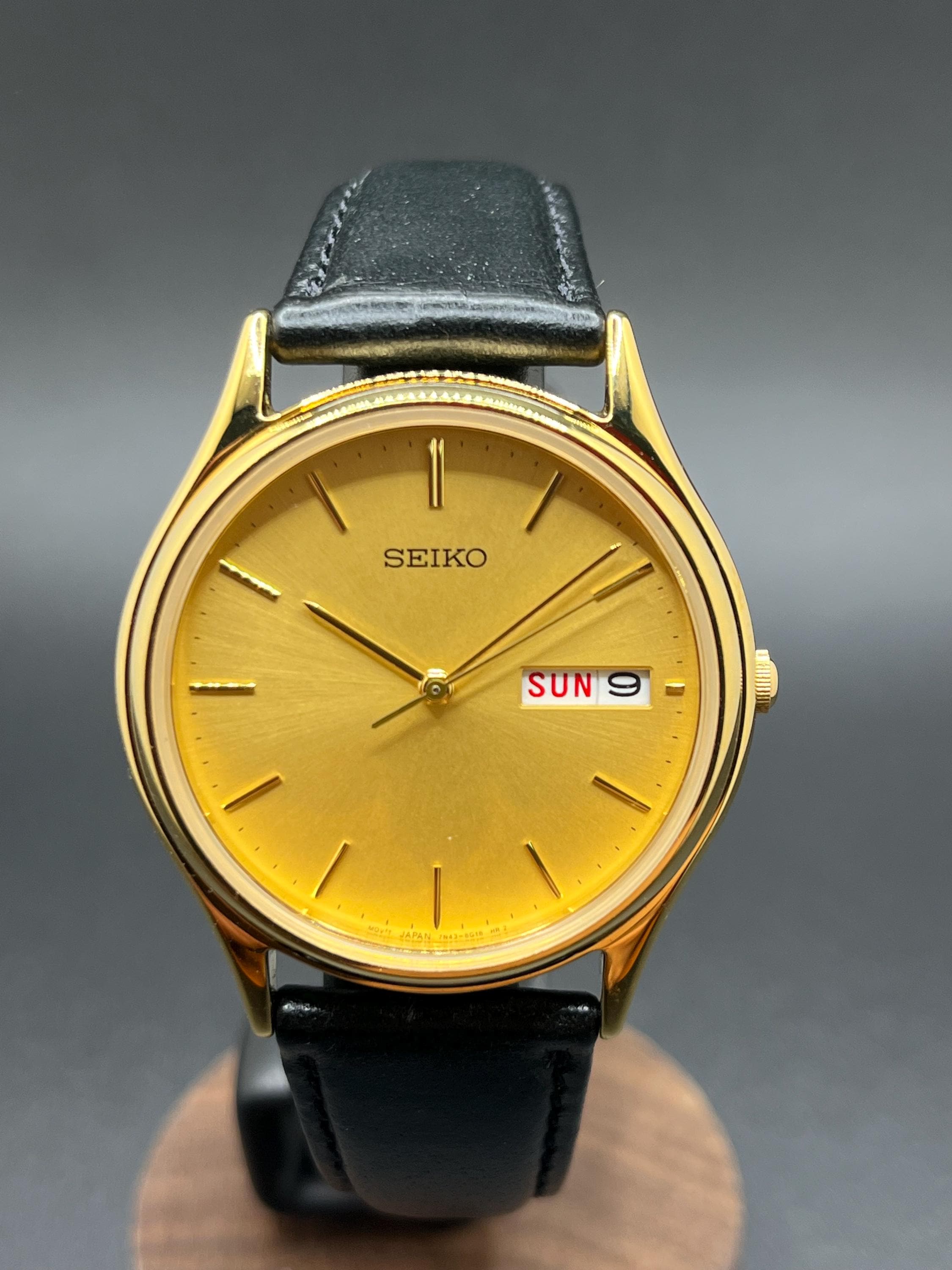 SEIKO SQ100 7N43-8A70 稼働品 ヴィンテージ Seiko 7n43 - Etsy