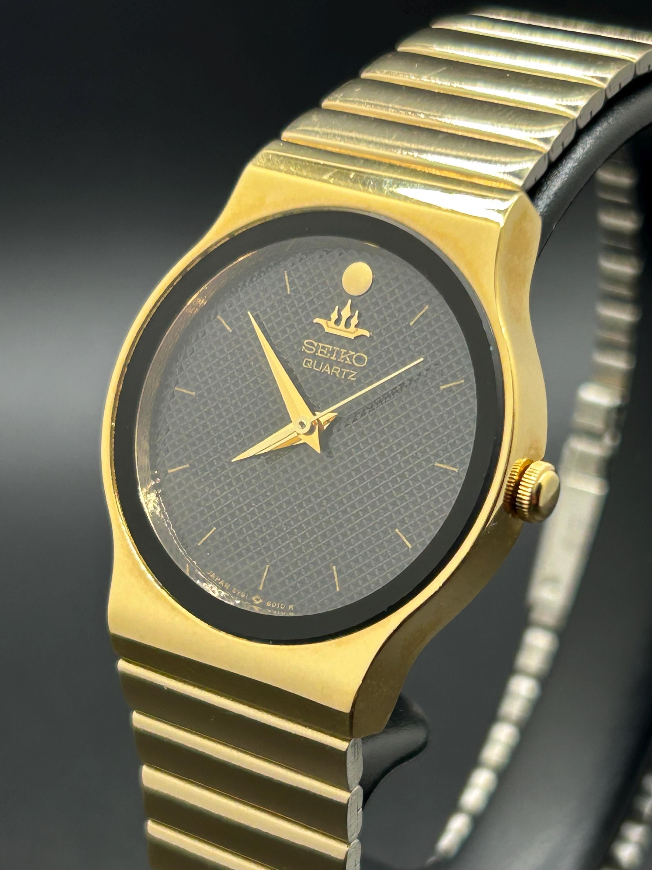 Vintage Seiko Galaxy 5Y01-601A Unisex Quartz Watch, Gold Tone
