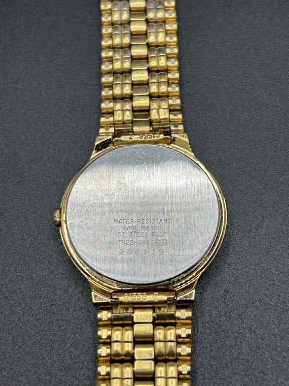 Vintage Seiko 7N22-7018 Gold Tone With Date Display Men's Dress