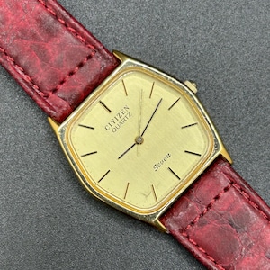 Vintage Unisex Citizen Seven Hexagonal Quartz Watch 2030-068891 With Gold Dial