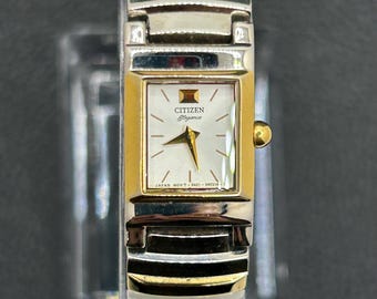 Reloj Citizen vintage de cuarzo con pulsera bicolor para mujer