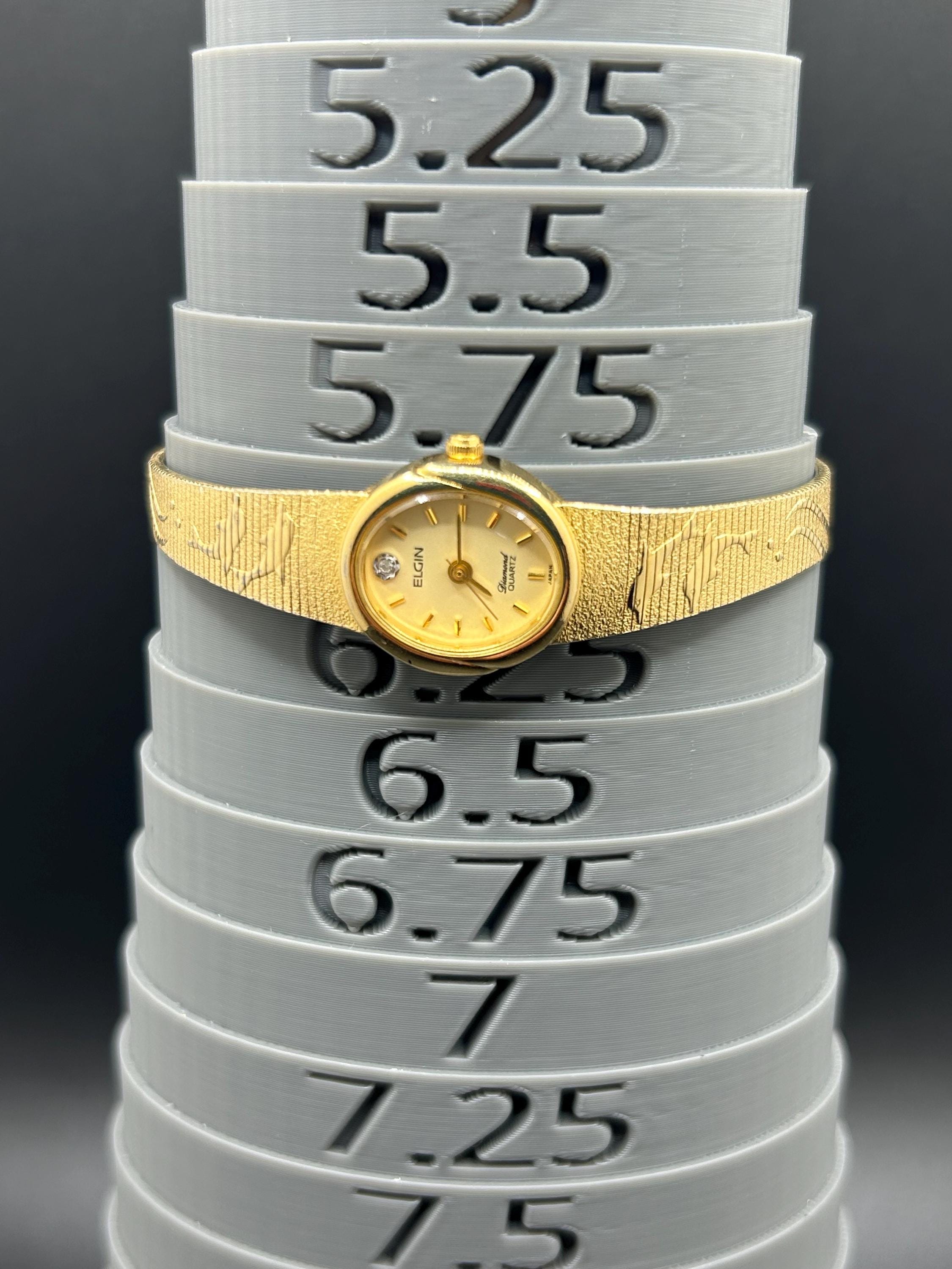 Vintage Dainty Elgin Diamond EK152-007 Gold Tone With Dolphin