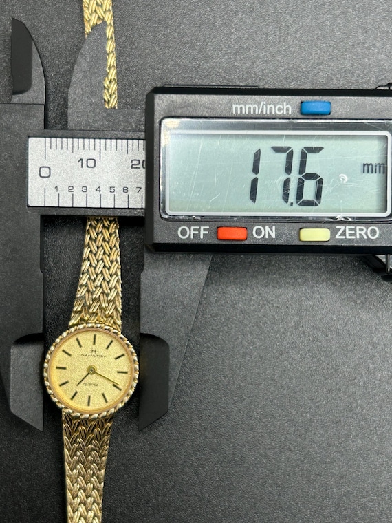 Vintage Dainty Hamilton Gold Tone With Integrated Textured