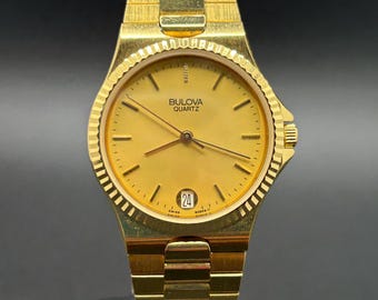 Vintage Bulova Unisex Octagon Gold Tone Quartz Watch With  display picture 3