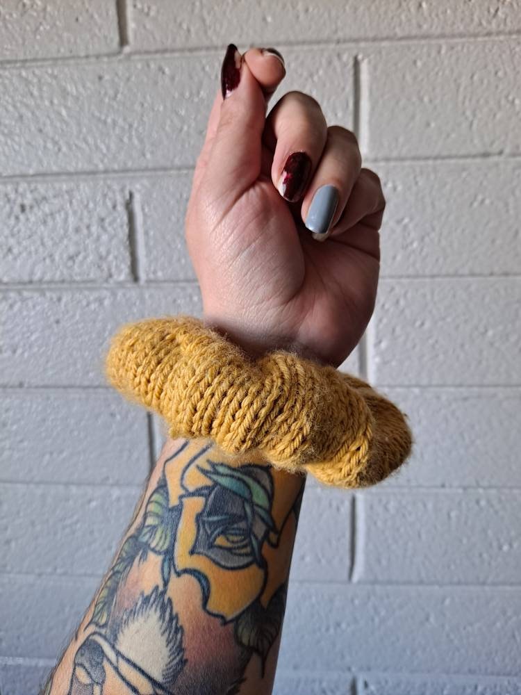 Hand-knit Scrunchie