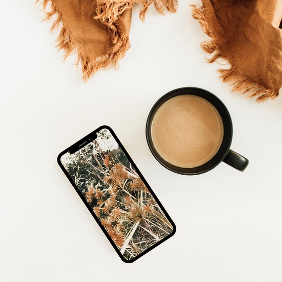 Boho iPhone Wallpaper Boho Wallpaper Leaves Floral | Etsy