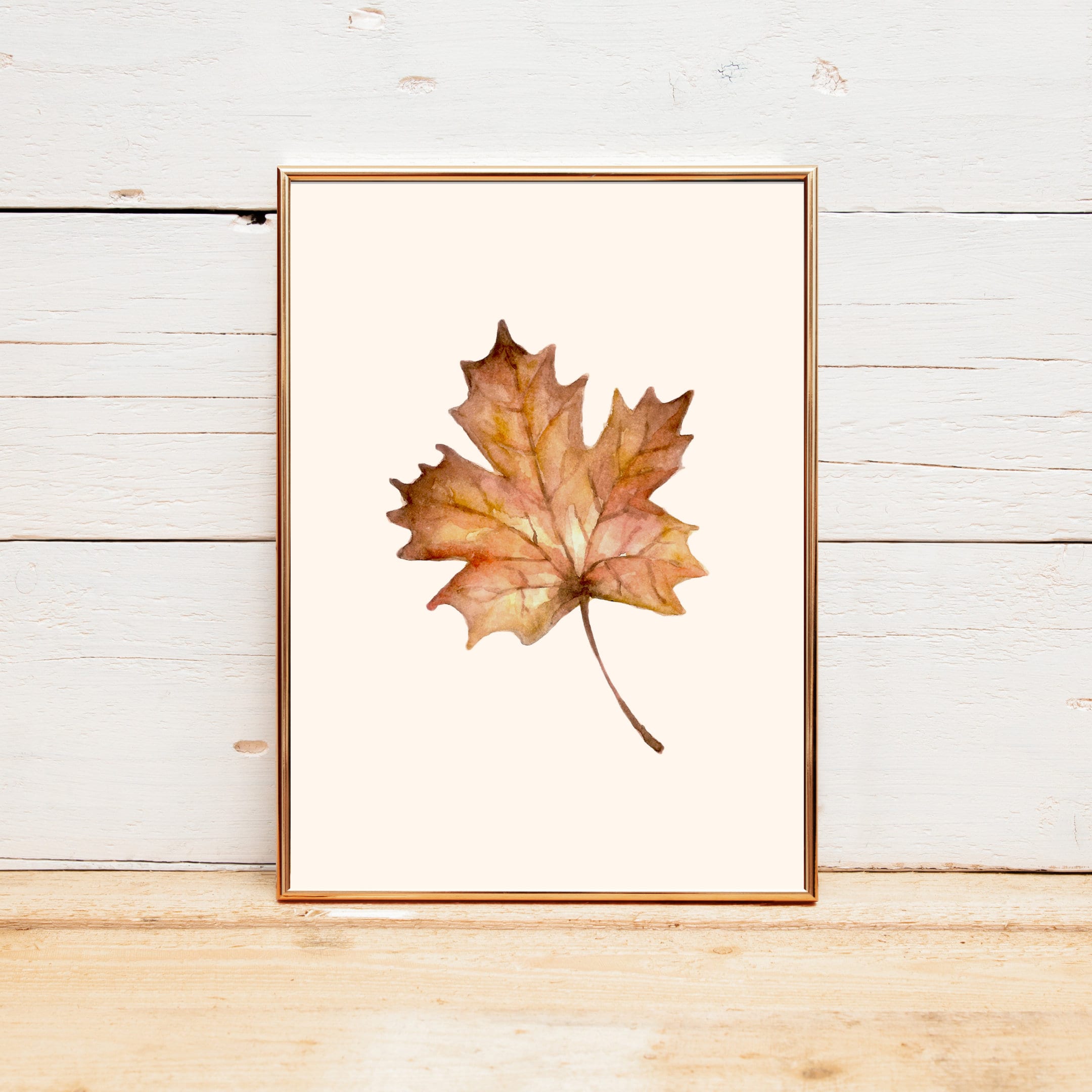 Fall Wall Art Fall Leaf Digital Download Wall Art Etsy