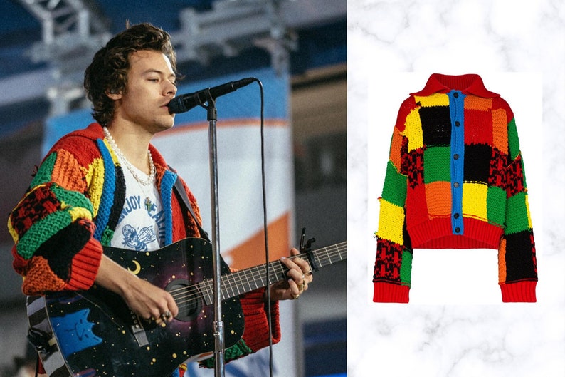 Harry Styles inspired cardigan JW Anderson sweater Etsy