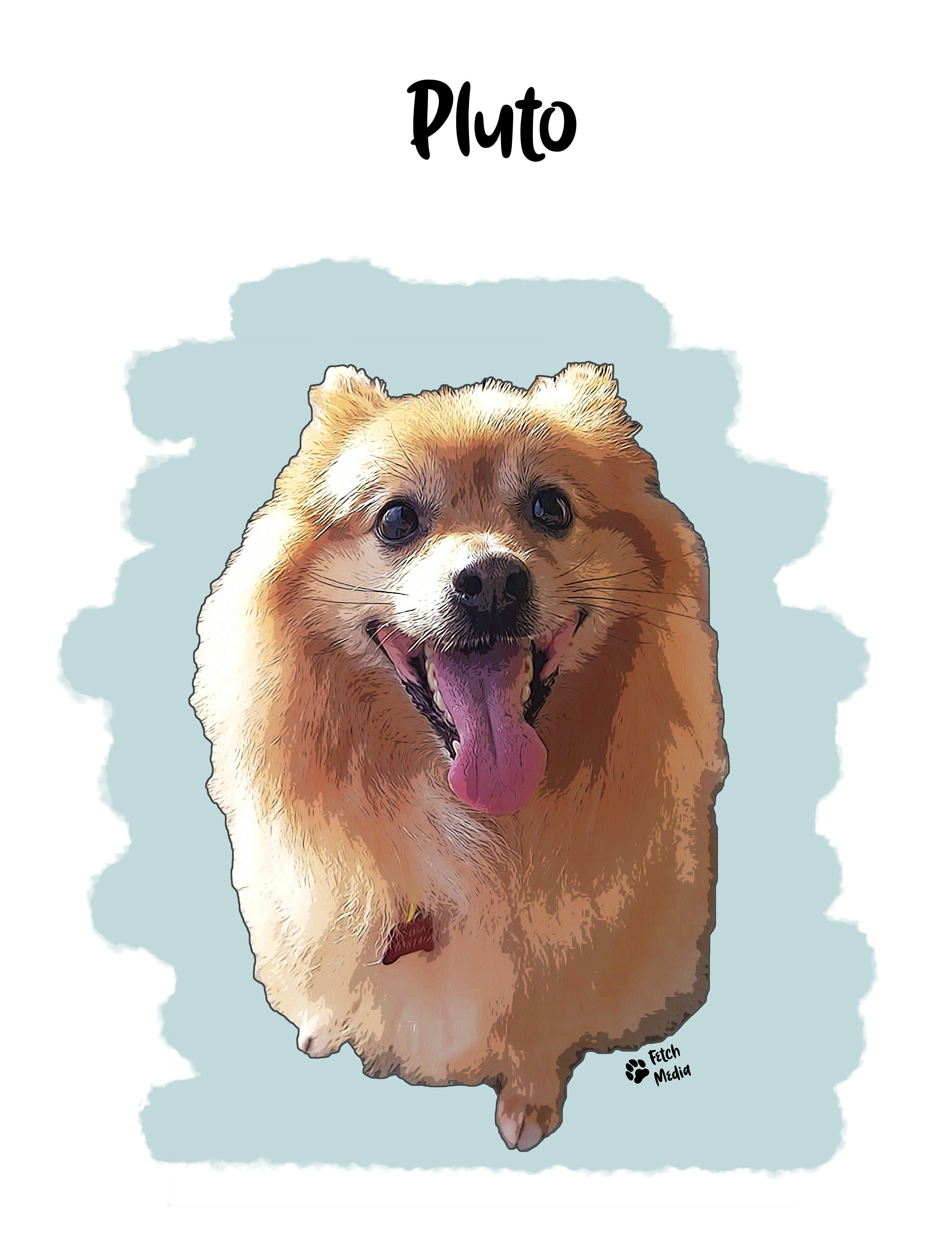 Dog Portrait Poster Etsy