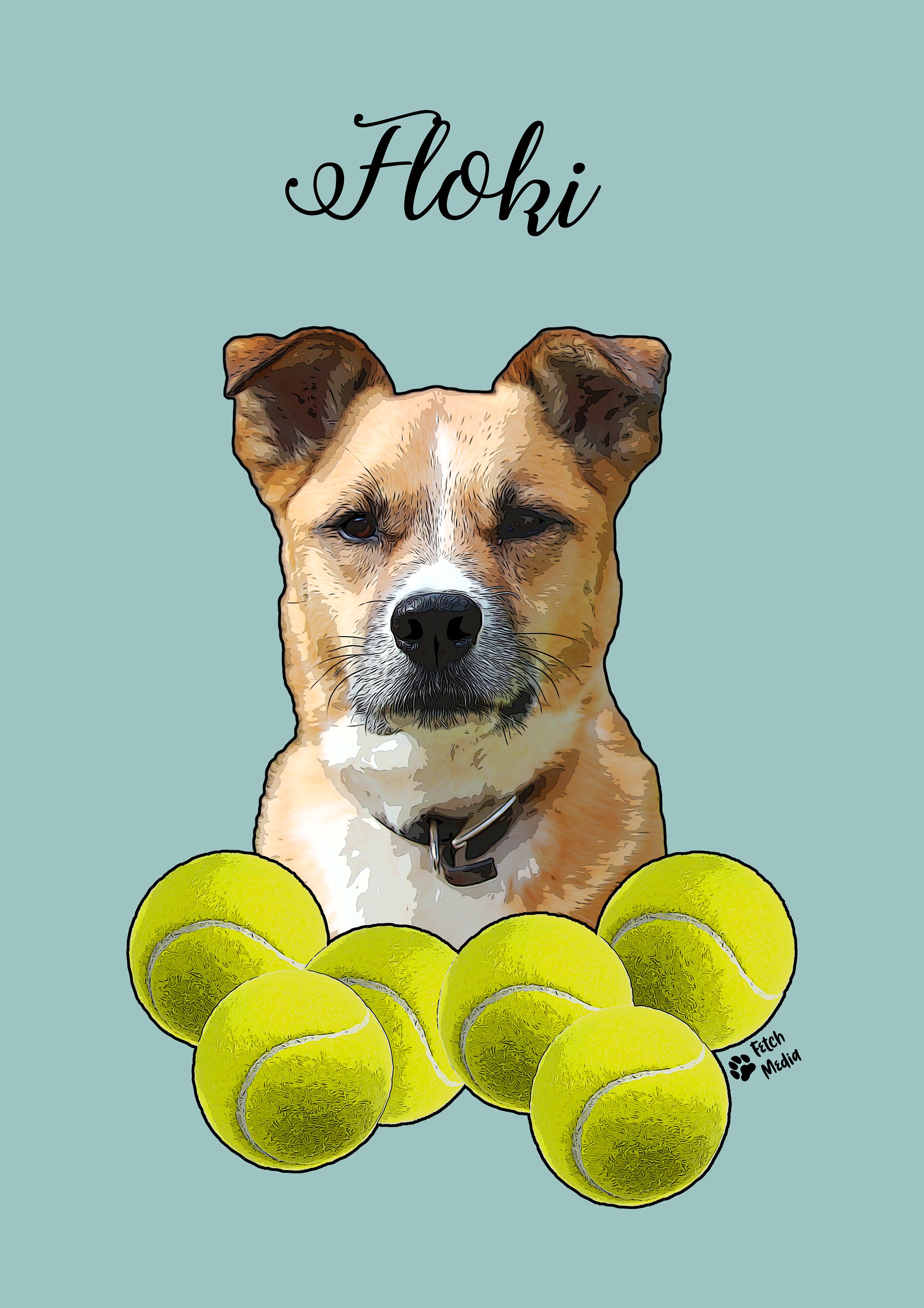 Dog Portrait Poster Etsy