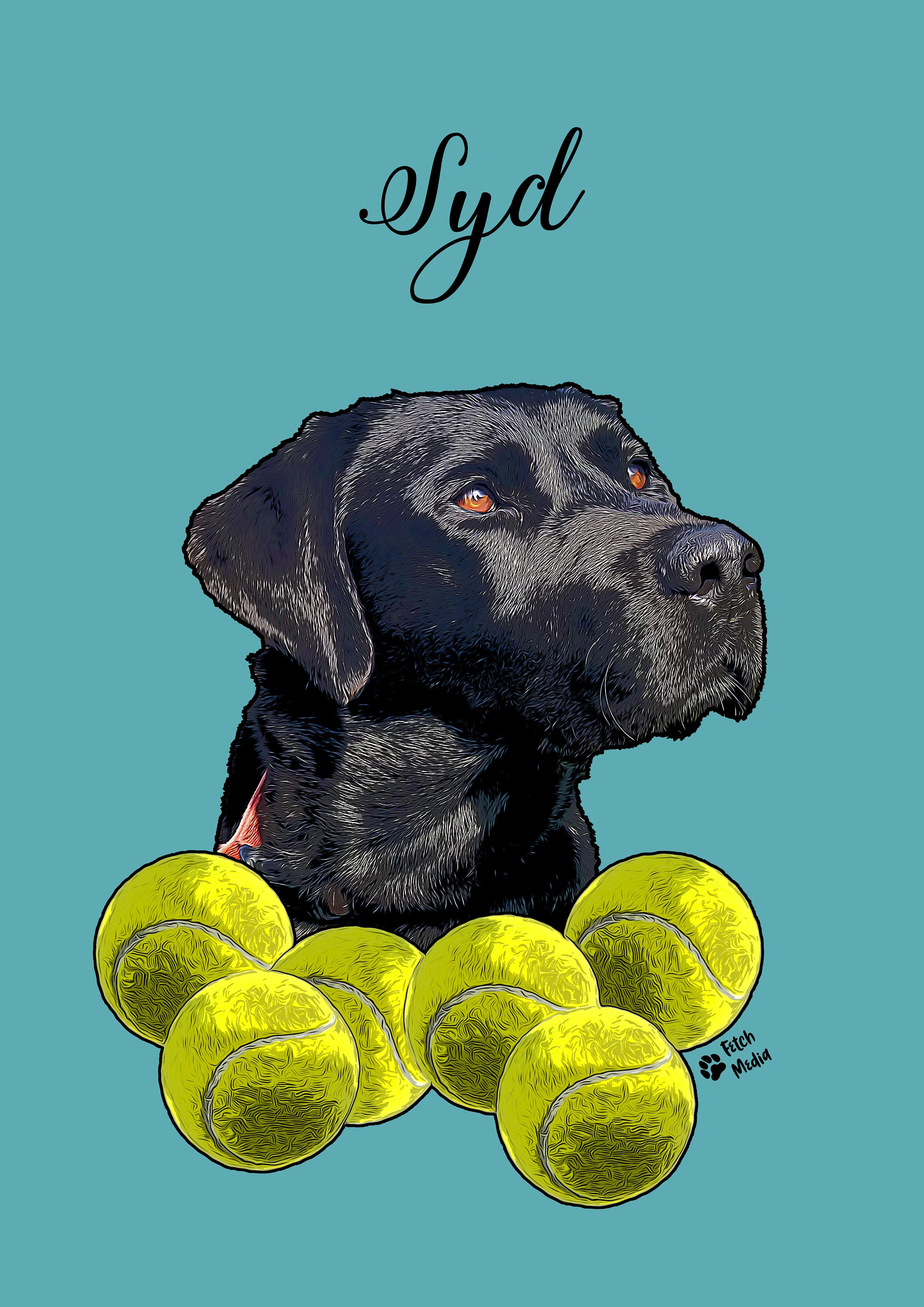 Dog Portrait Poster Etsy