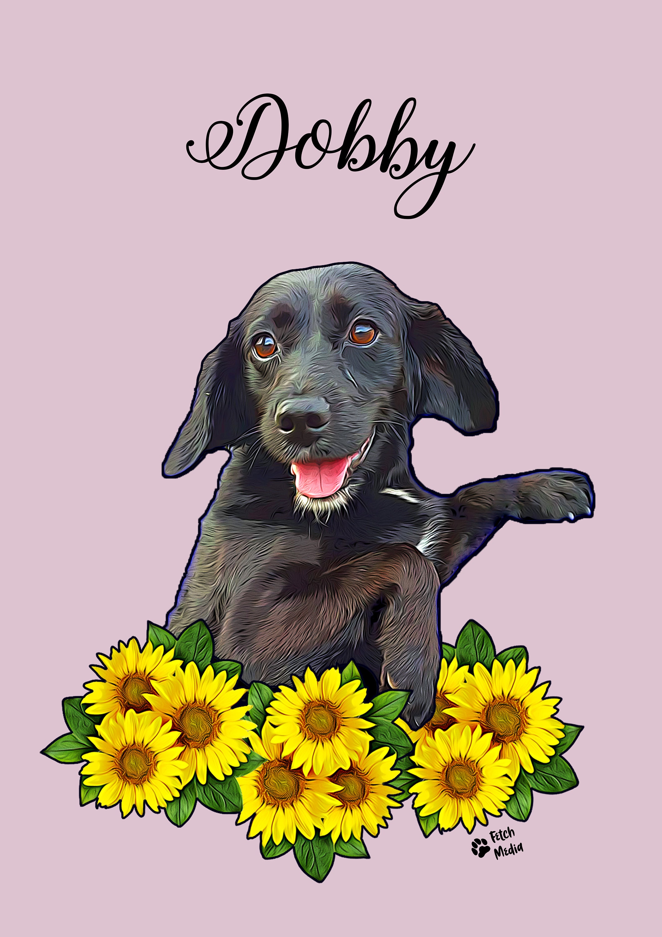 Dog Portrait Poster Etsy
