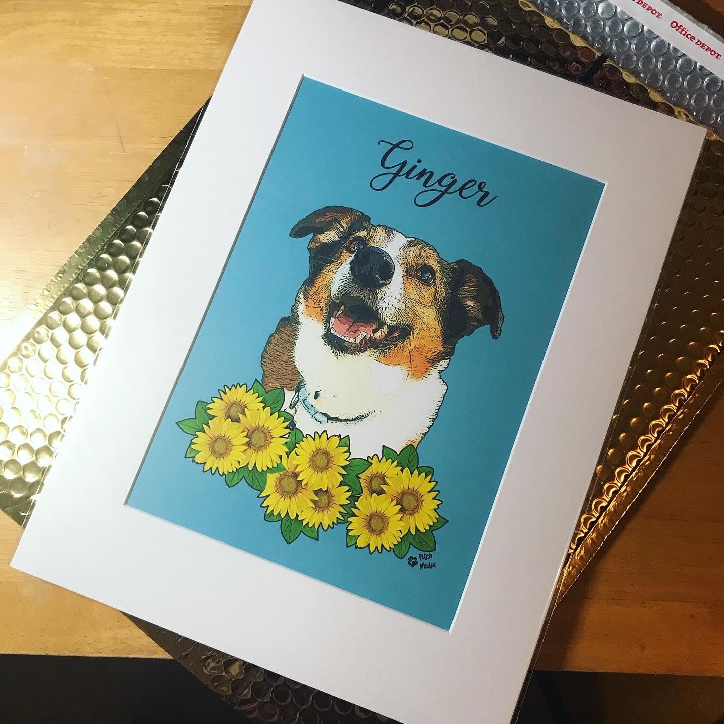 Dog Portrait Poster Etsy