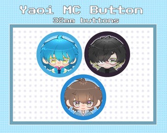 Yaoi MC/BL protagonist Button Pins
