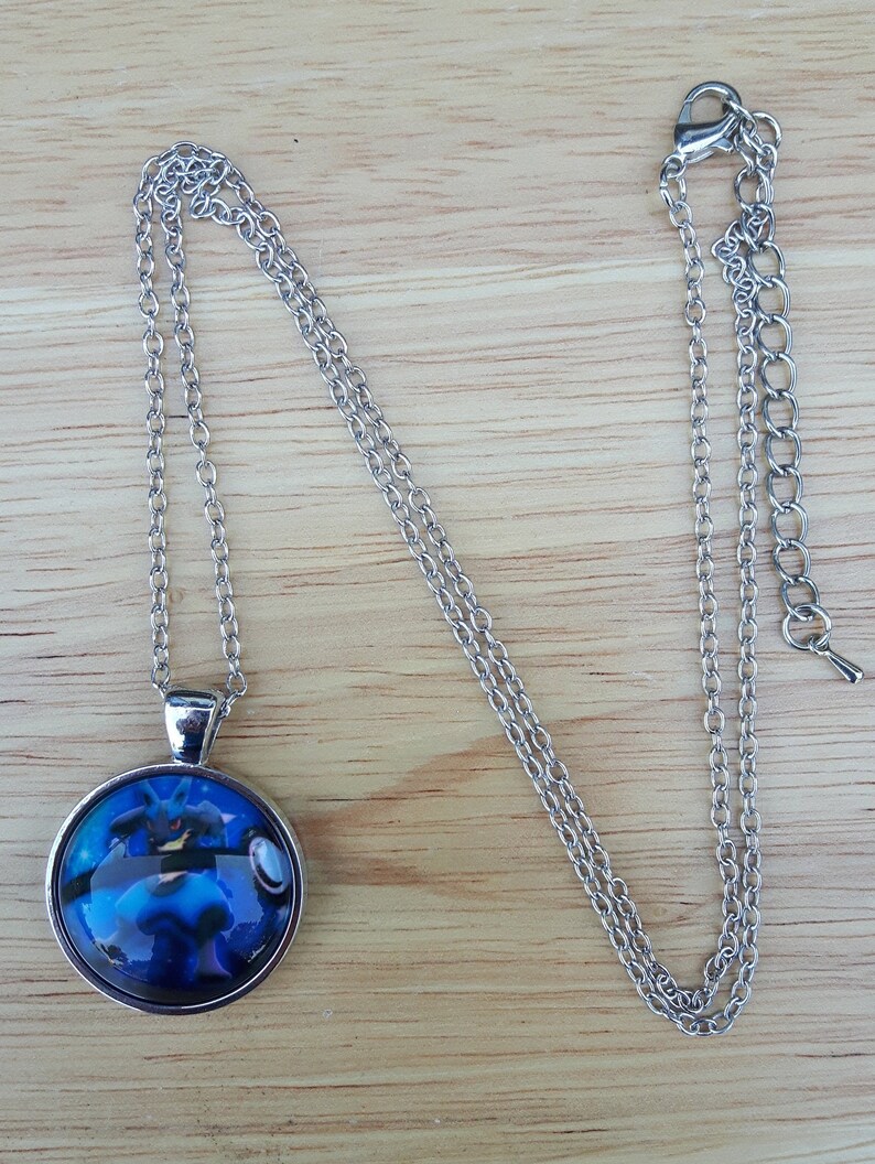 Pokemon Lucario Dome Necklace