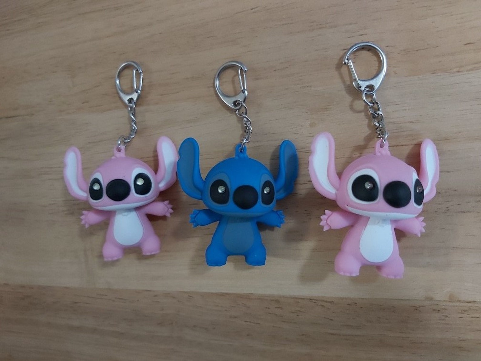 Stitch & Angel LED Keychain Lot Etsy